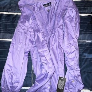 Geoffrey Beene purple button down 14.5 inch neck